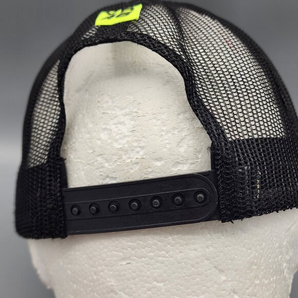 VR46 Valentino Rossi Racing Trucker Hat Black Mesh Snapback Cap OSFA - Picture 4 of 9